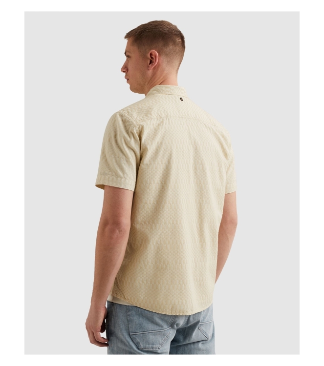 PME Legend Short Sleeve Shirt Jacquard 7013 Bone white