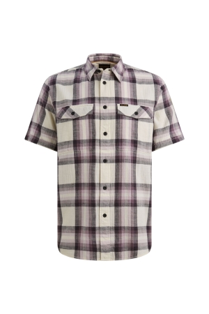 PME Legend Short Sleeve Shirt Slub Herringbon 4323 Moonscape