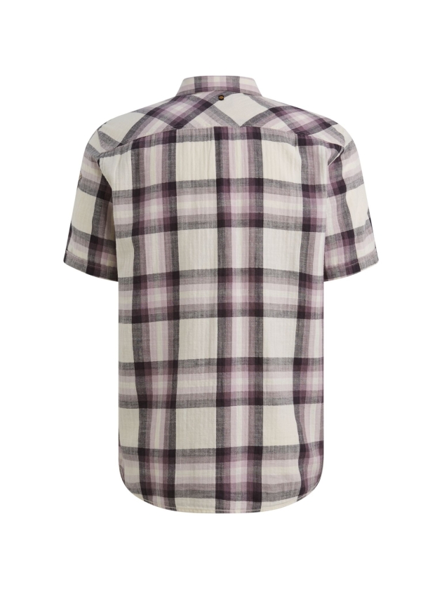 PME Legend Short Sleeve Shirt Slub Herringbon 4323 Moonscape