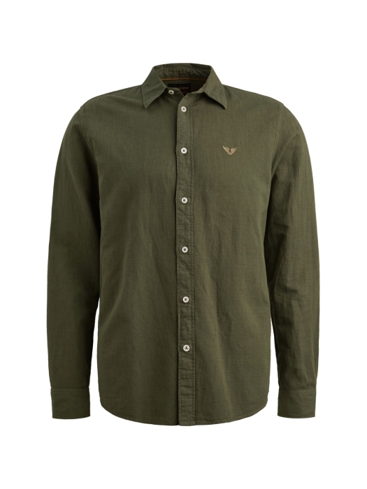 PME Legend LONG SLEEVE SHIRT Ctn Linen garmen 6150 Thyme