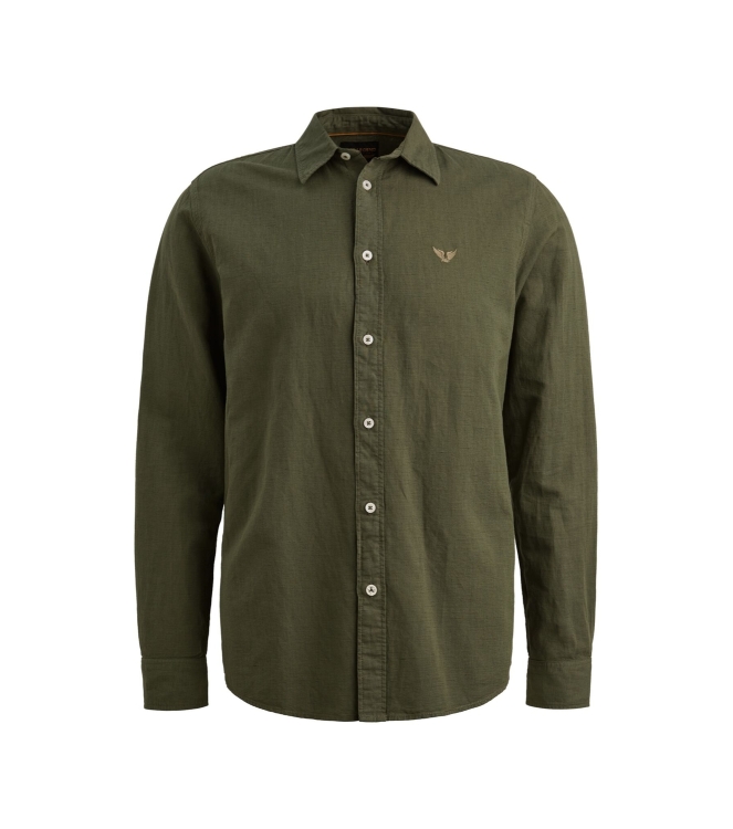 PME Legend LONG SLEEVE SHIRT Ctn Linen garmen 6150 Thyme