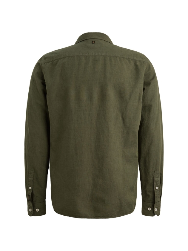 PME Legend LONG SLEEVE SHIRT Ctn Linen garmen 6150 Thyme