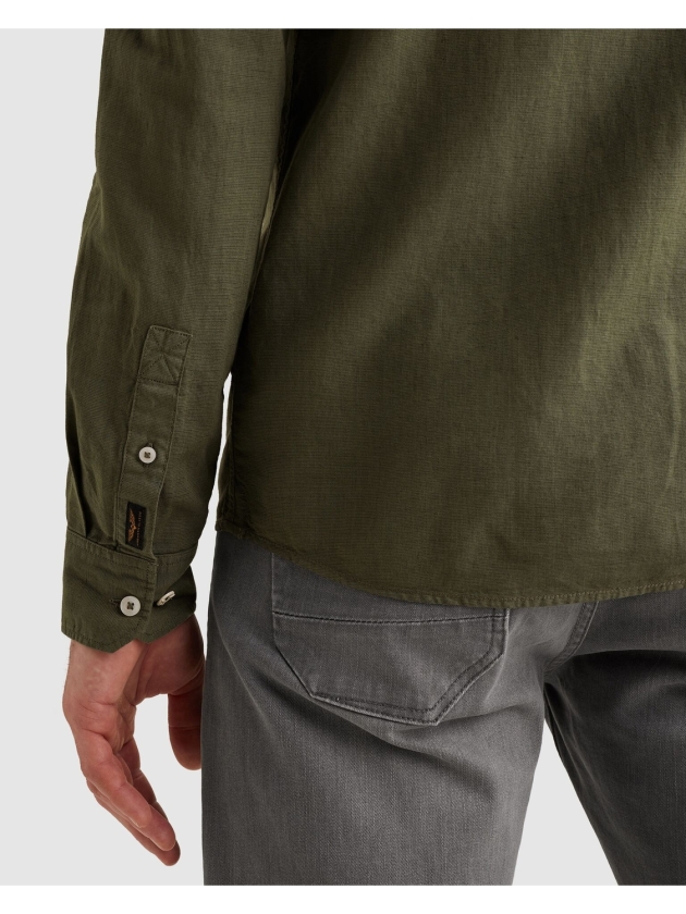 PME Legend LONG SLEEVE SHIRT Ctn Linen garmen 6150 Thyme