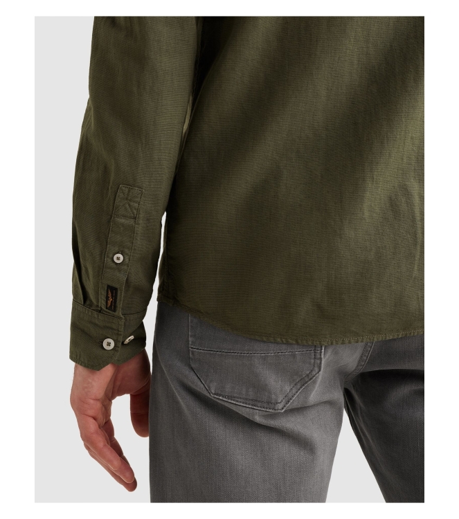 PME Legend LONG SLEEVE SHIRT Ctn Linen garmen 6150 Thyme