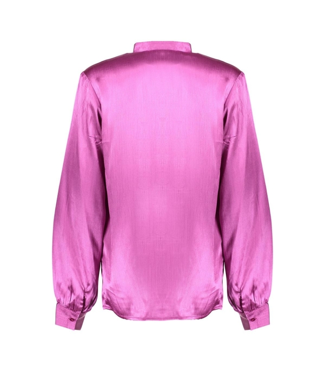 Geisha Blouse satin with bow 000380 Purple