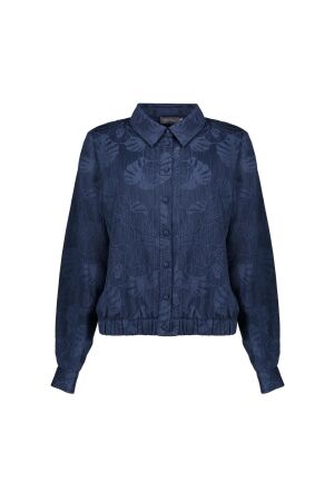 Geisha Jacket denim flowers 000625 Blue