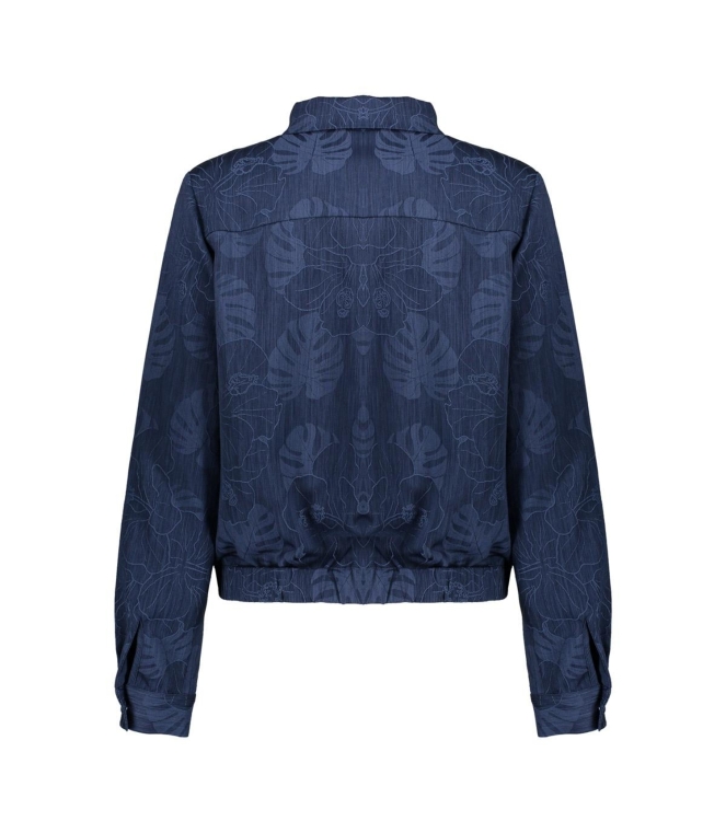 Geisha Jacket denim flowers 000625 Blue