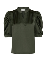 Neo Noir Roella heavy sateen blouse 591 Deep green