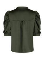 Neo Noir Roella heavy sateen blouse 591 Deep green