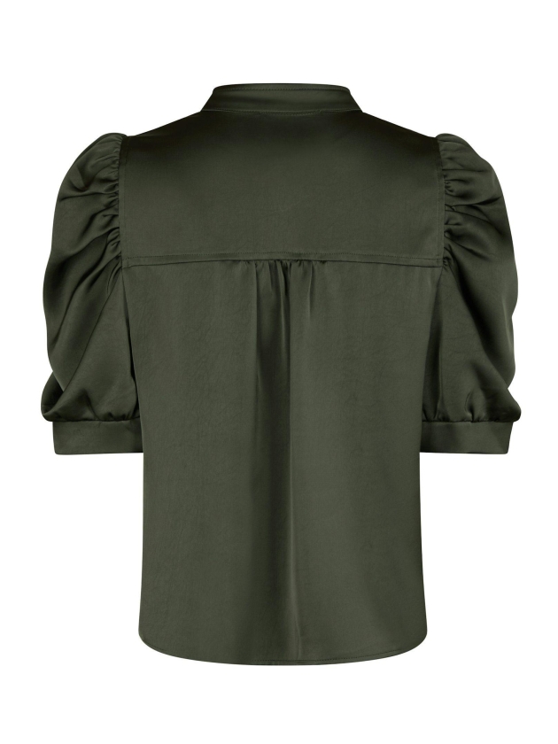 Neo Noir Roella heavy sateen blouse 591 Deep green