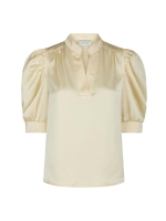 Neo Noir Roella heavy sateen blouse 191 Light yellow