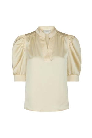 Neo Noir Roella heavy sateen blouse 191 Light yellow