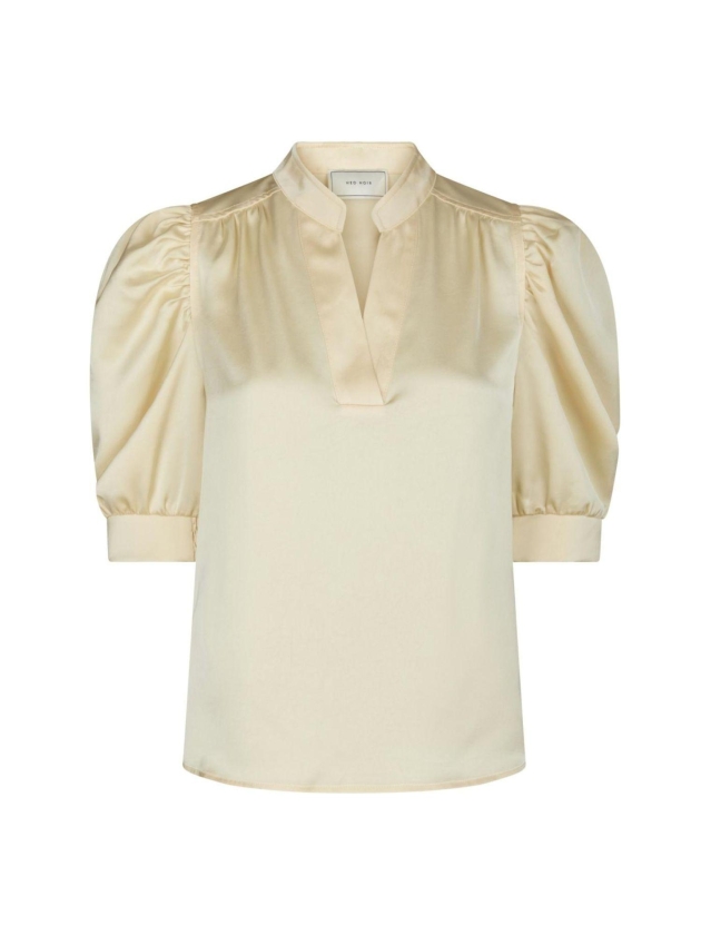 Neo Noir Roella heavy sateen blouse 191 Light yellow