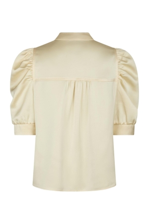 Neo Noir Roella heavy sateen blouse 191 Light yellow