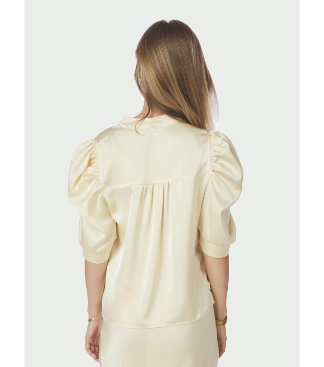 Neo Noir Roella heavy sateen blouse 191 Light yellow