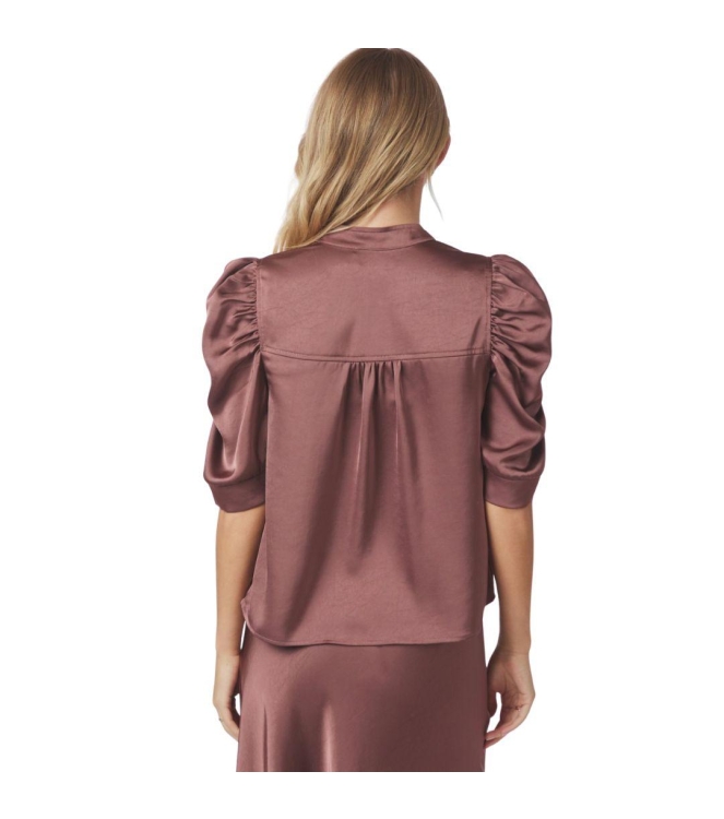 Neo Noir Roella heavy sateen blouse 393 Dark rose