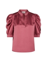Neo Noir Roella heavy sateen blouse 430 Cherry pink
