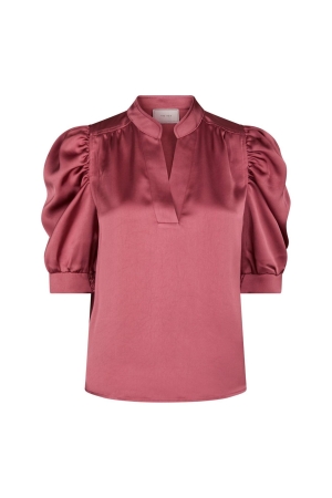 Neo Noir Roella heavy sateen blouse 430 Cherry pink