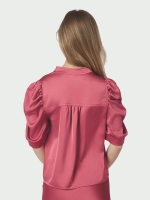 Neo Noir Roella heavy sateen blouse 430 Cherry pink