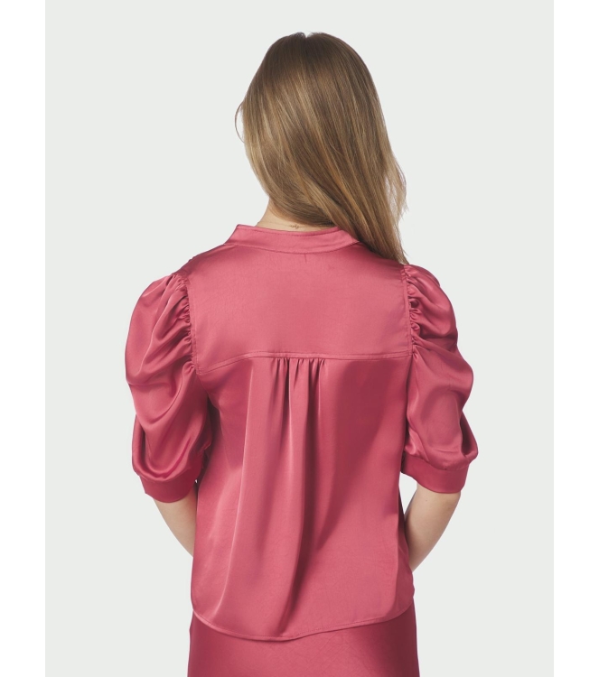 Neo Noir Roella heavy sateen blouse 430 Cherry pink