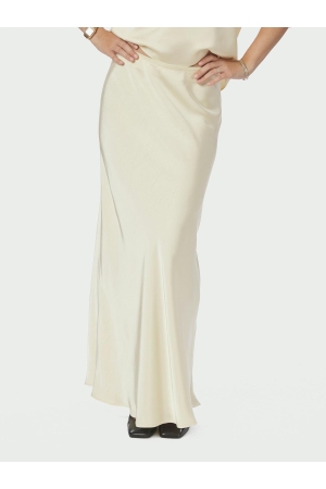 Neo Noir Vicky heavy sateen skirt 191 Light yellow