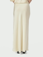 Neo Noir Vicky heavy sateen skirt 191 Light yellow