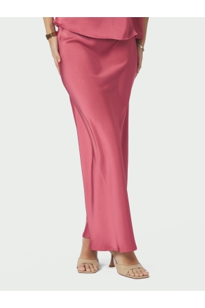 Neo Noir Vicky heavy sateen skirt 430 Cherry pink