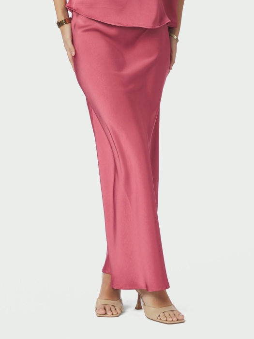 Neo Noir Vicky heavy sateen skirt 430 Cherry pink