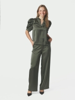 Neo Noir Emmett heavy sateen pants 591 Deep green