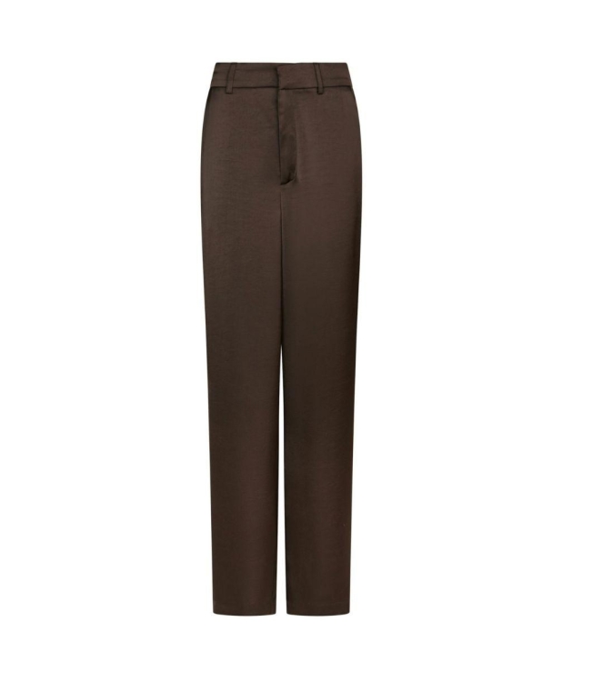 Neo Noir Emmett heavy sateen pants 676 Dark brown