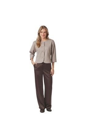 Neo Noir Emmett heavy sateen pants 676 Dark brown
