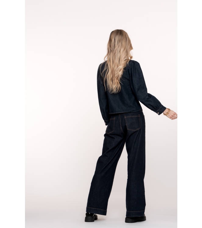Geisha Jeans flair 000880 Dark blue denim