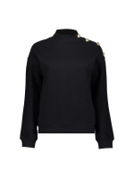 Geisha Sweater with buttons at shoulder 000999 Black
