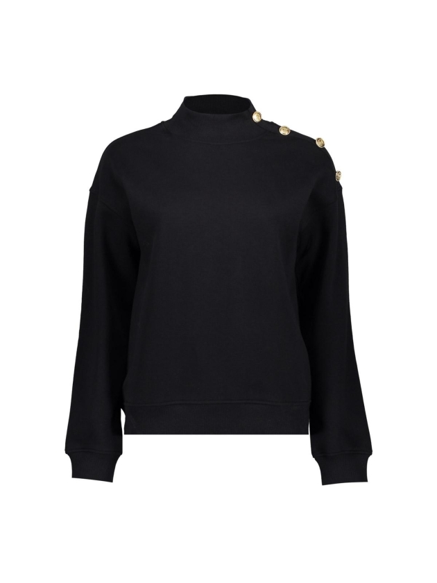 Geisha Sweater with buttons at shoulder 000999 Black