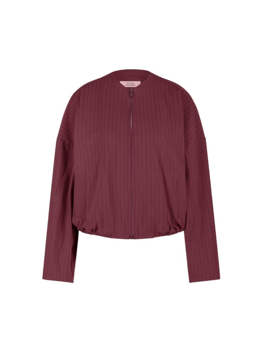 Studio Anneloes Storm stripe bomber jacket 3069 bordeaux/dark blue
