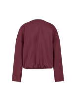 Studio Anneloes Storm stripe bomber jacket 3069 bordeaux/dark blue
