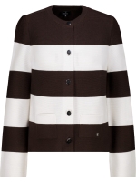 Monari Strickjacke 565 Dark chocolate ringel