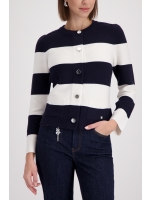 Monari Strickjacke 756 Marine ringel