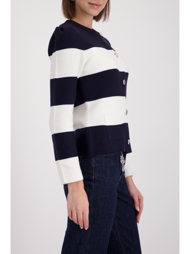 Monari Strickjacke 756 Marine ringel