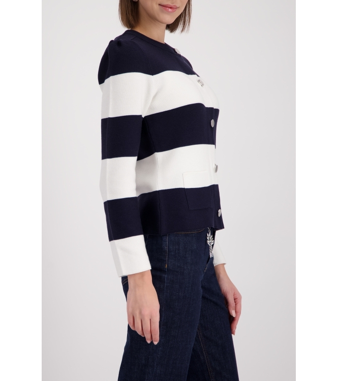 Monari Strickjacke 756 Marine ringel