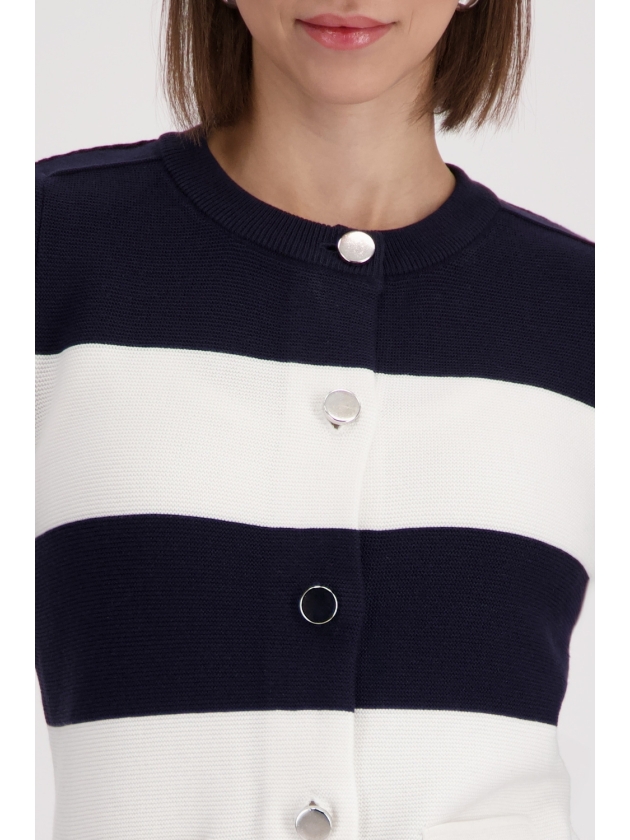 Monari Strickjacke 756 Marine ringel