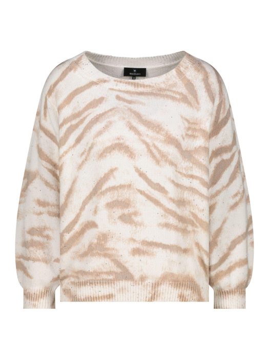 Monari Pullover 126 Champagne beige gemustert