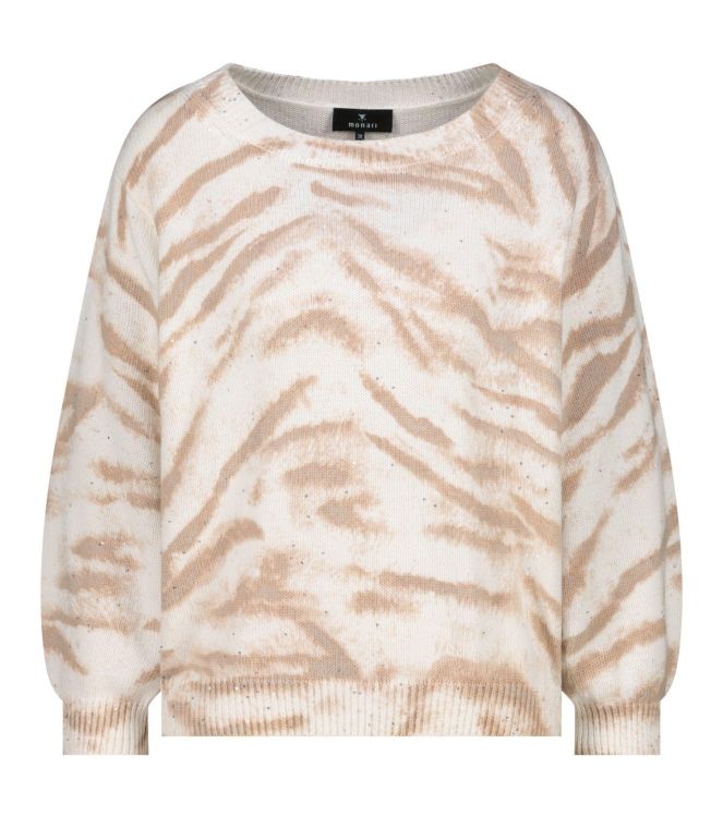 Monari Pullover 126 Champagne beige gemustert