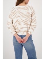 Monari Pullover 126 Champagne beige gemustert