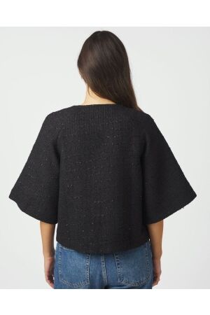 Neo Noir Rosella boucle mini jacket 100 Black