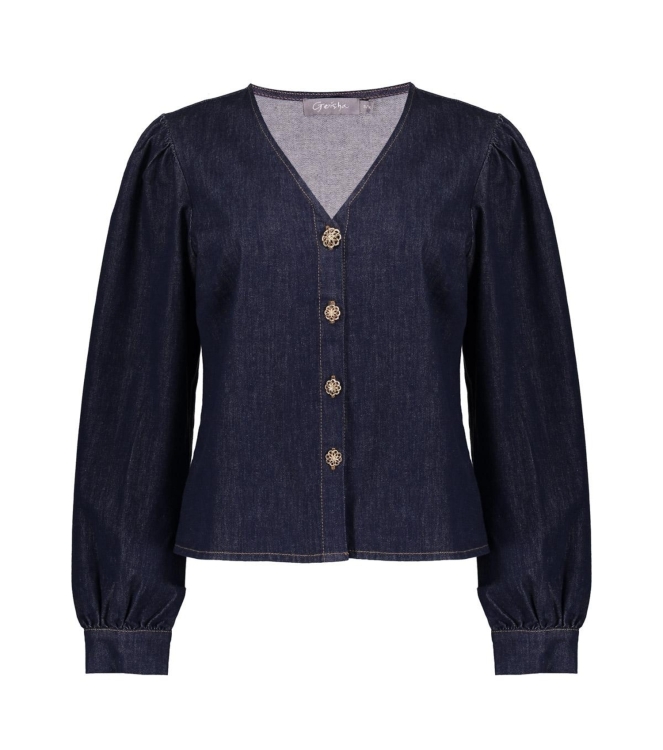 Geisha Blouse denim 880 Dark blue denim