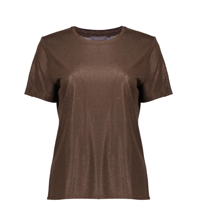 Geisha T-shirt neck foil 785 Dark brown