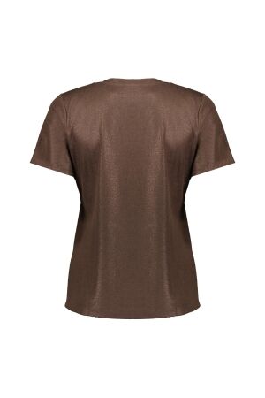 Geisha T-shirt neck foil 785 Dark brown
