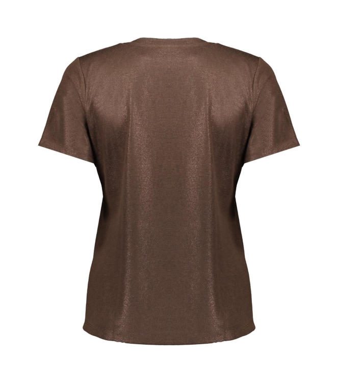 Geisha T-shirt neck foil 785 Dark brown