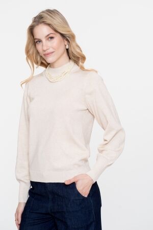 Geisha Pullover basic turtle lurex 10 Off white